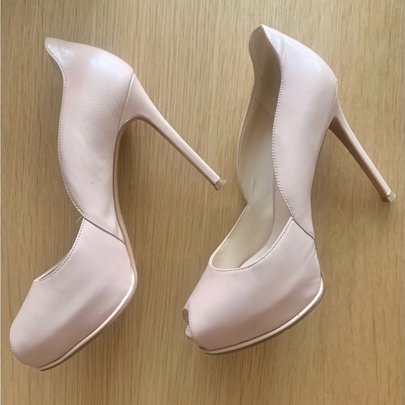 Nine West Nude Leather Pumps - Picture 3 of 5